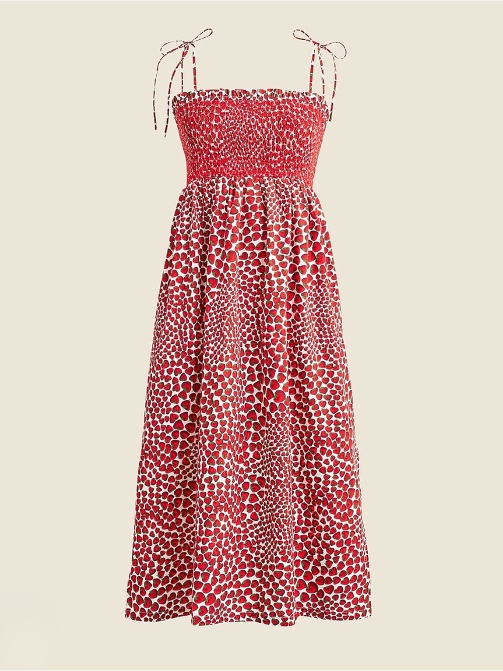 J. Crew Paloma Dress in Strawberry Swirl
